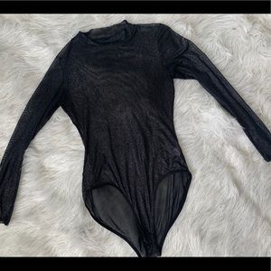 sheer glitter bodysuit